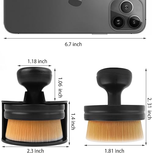 Miniatura 9 de Filiverco Cepillo de neumáticos automático, diseño de sello con tapa, cepillo portátil de alta densidad para coche (bicolor)