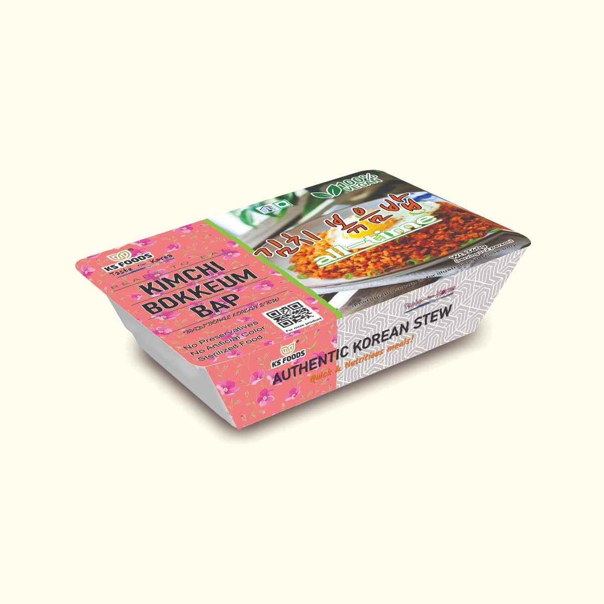 Kimchi Bokkeumbap | Spicy Korean Fried Rice | Ready-to-Eat, Just Heat & Serve | Authentic, Savory & Umami-Rich Flavor | Made with Real Ingredients | No Preservatives | Halal | Perfect for Lunch, Dinner, Ramen & BBQ | Comfort Food for Spice Lovers