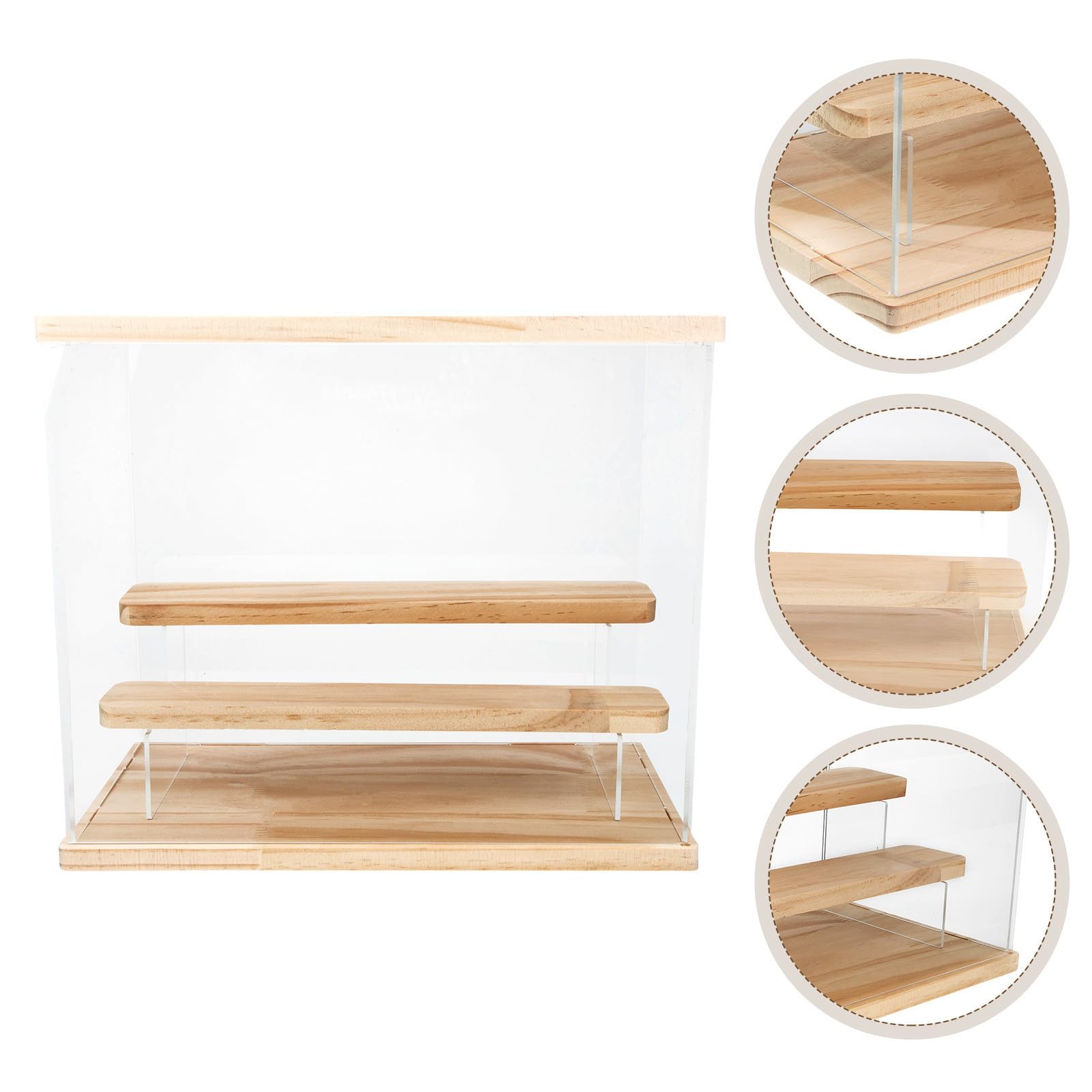 Vitrina Coleccionable de Acrílico 3 Capas y Gran Capacidad, Caja Expositora para Figuras y Muñecos de Juguete, Diseño Simple y Transparente para Decoración