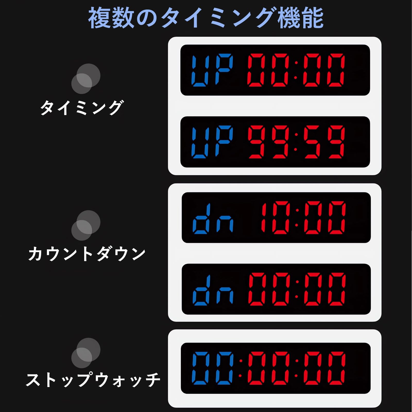 Amazon.co.jp: スポーツタイマー 16.5インチ 大型 インターバル