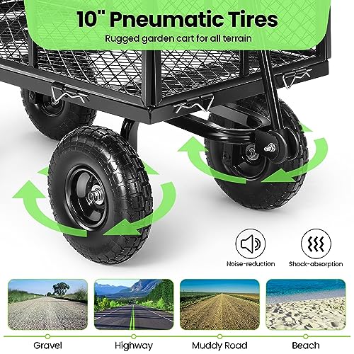 Steel Garden Cart with Removable Sides