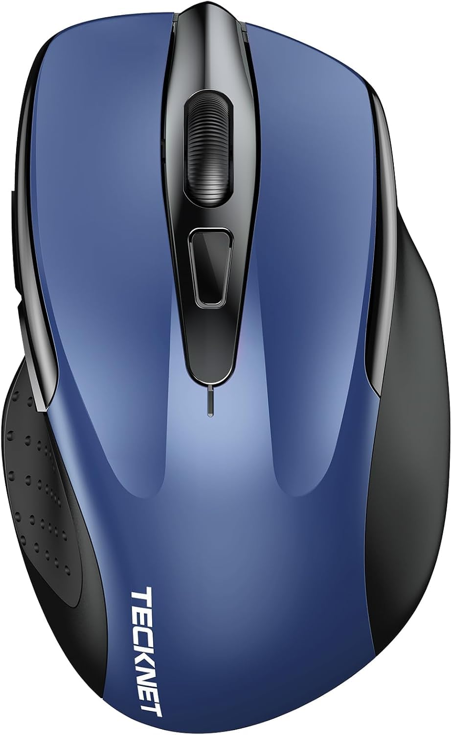 TECKNET Bluetooth Maus, Wiederaufladbare Kabellose Bluetooth Maus (DREI Modi: BT 5.0/3.0 + 2,4 G), 4800 DPI, Ergonomische leise kabellose Maus für Laptops, Mac OS, Android, Windows, Blau