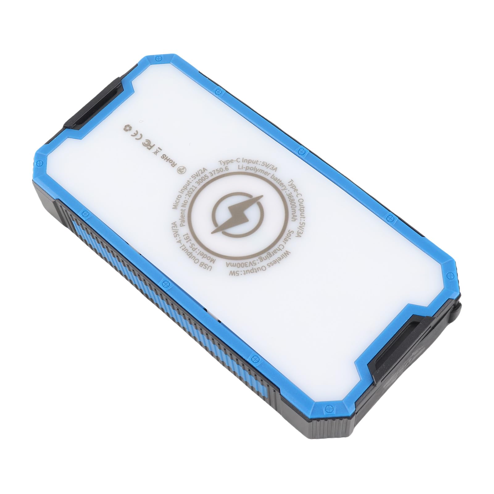 Chrees Solar-Powerbank, 36800 MAh, Schnell Aufladbarer, Tragbarer Externer Akku für Outdoor-Camping, 34 LEDs, USB-Solar-Powerbank Zum Wandern