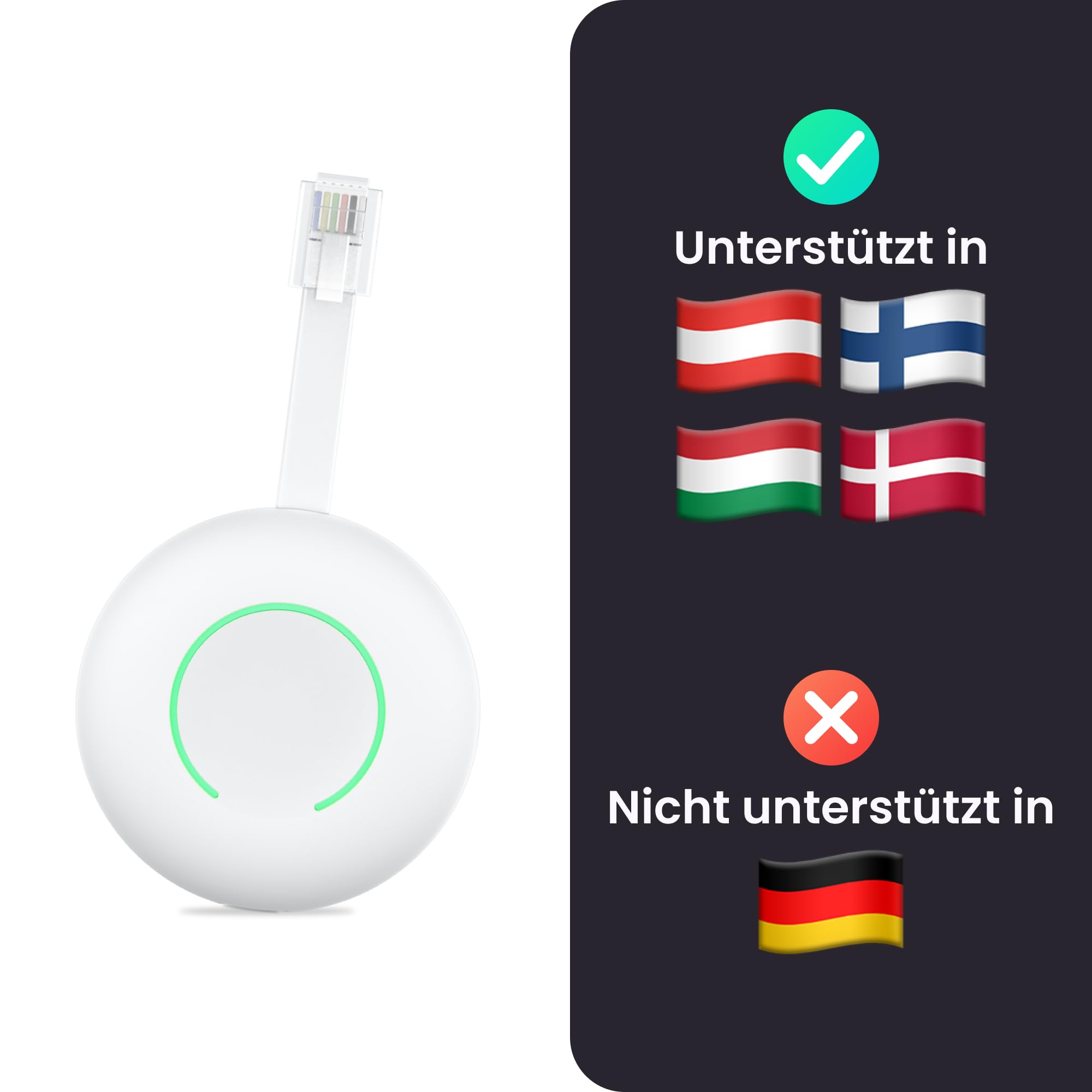 HomeWizard P1 Meter, WLAN Smart Meter für Strom und Gas | Echtzeitmessung per App, Energiekontrolle, nicht für Deutschland