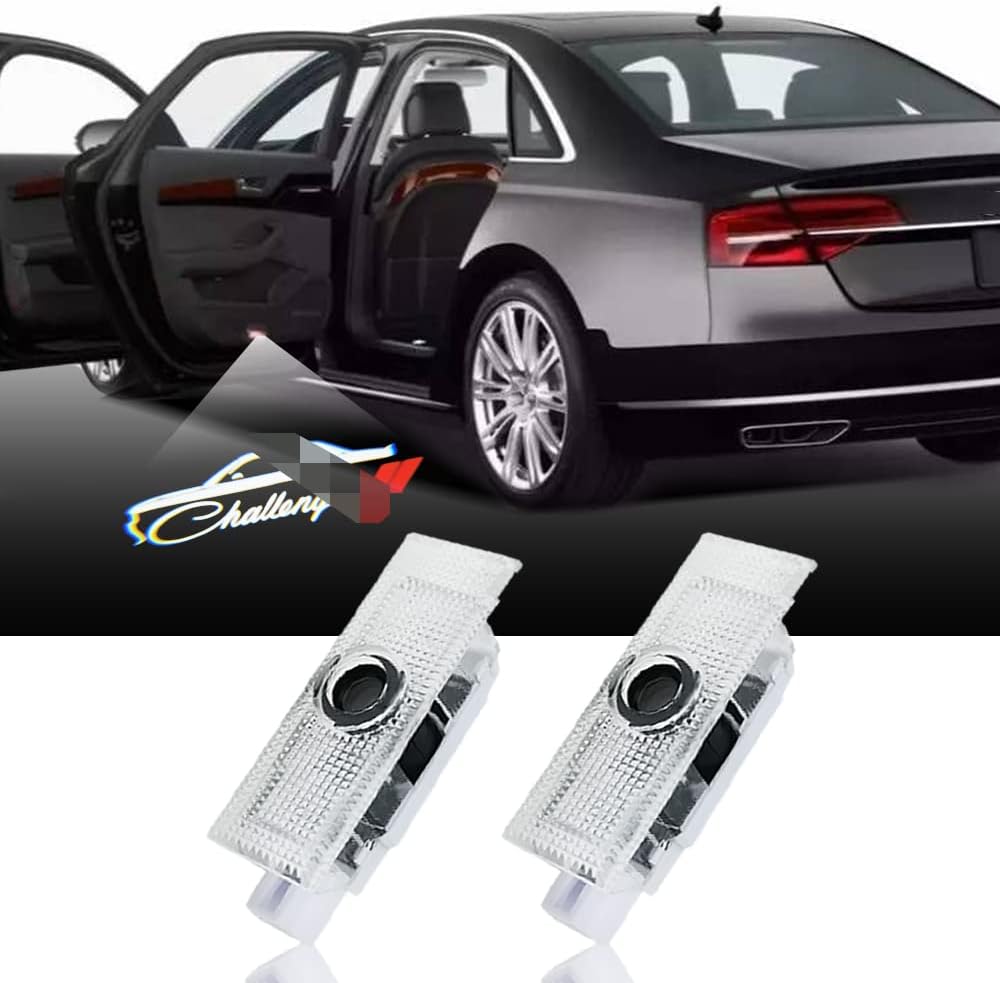 2pcs Door Light Led Logo For Challenger Charger Magnum Projector Ghost Shadow Puddle Courtesy Step Lights (Challenger, 01)