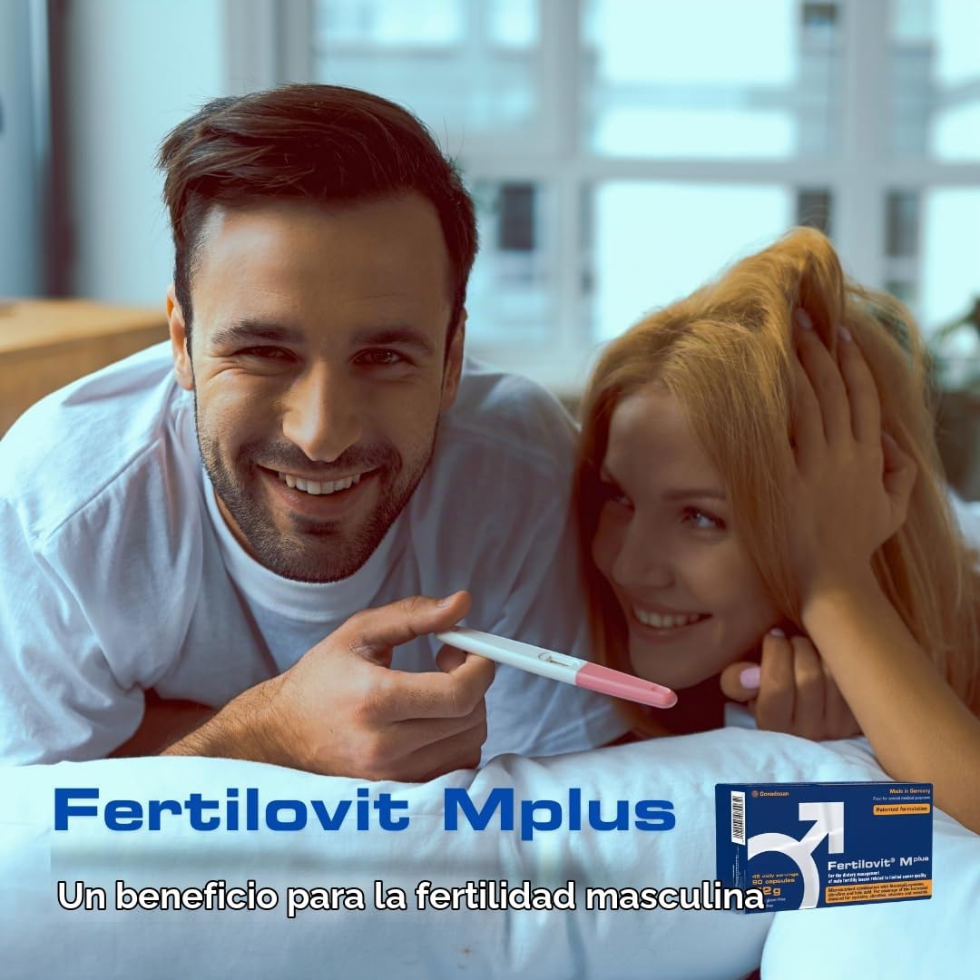 Fertilovit M Plus | Fertilidad y Formación de Espermatozoides | Vitaminas para la Concepción Masculina | Clínicamente Probado, Patentado para la Fertilidad | 90 Cápsulas