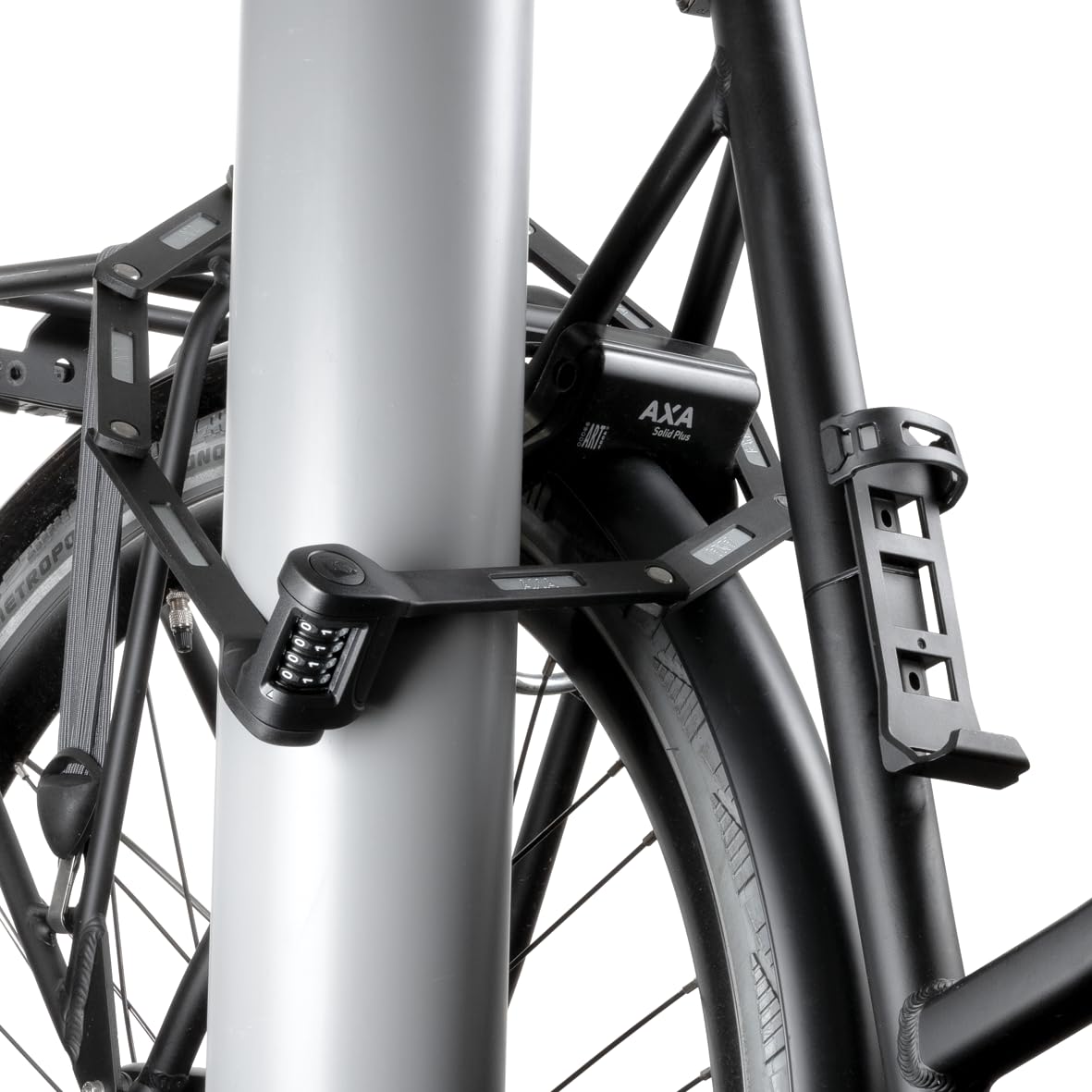 AXA Fold Lite C100 – Antivol Pliable à Code – Longueur 100 cm – Niveau de sécurité 7 – Cadenas à Combinaison Facile à Utiliser – Code Librement réglable – Support Inclus