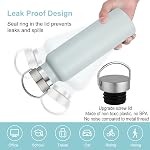 Neihepal Fog Stainless Steel Water Bottles,20 Ounce Vacuum Insulated Double Wall Travel Bottle with Leak Proof Lid of Handle,Metal Reusable Standard Mouth Flask for School,Hikers,Gift