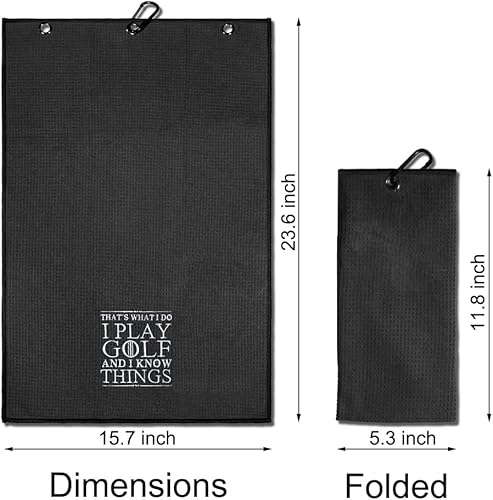 Miniatura 2 de TOUNER That's What I Do I Play Golf and I Know Things - Toallas de golf bordadas, divertida bolsa de golf, regalos para hombres, mujeres, golfistas,