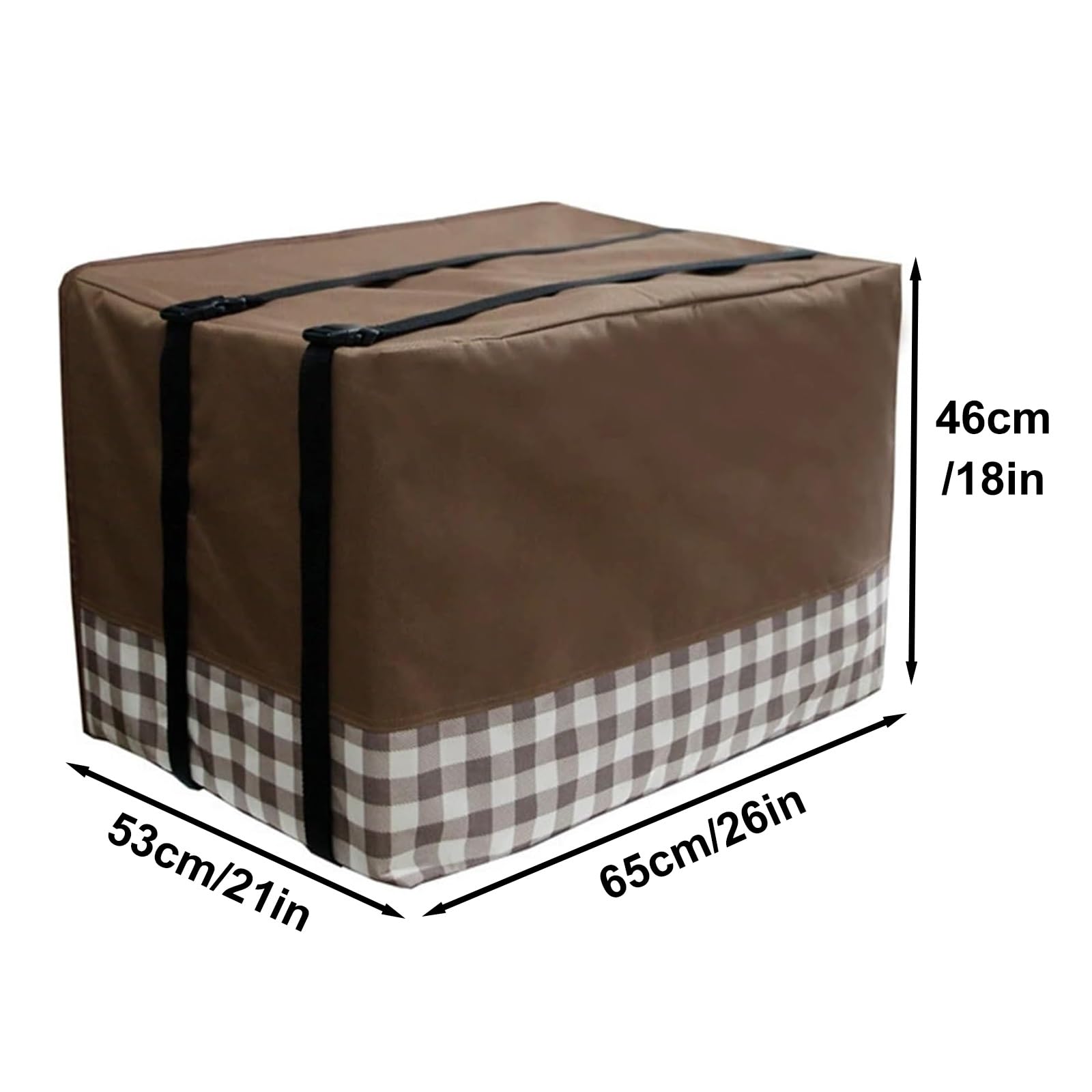 Copertura Condizionatore Esterno per l'Inverno, Copri Condizionatori in Tessuto Oxford 600D con Fibbia in Plastica, Copertura Completa per Unità Finestra(65x53x46cm/26x21x18in)