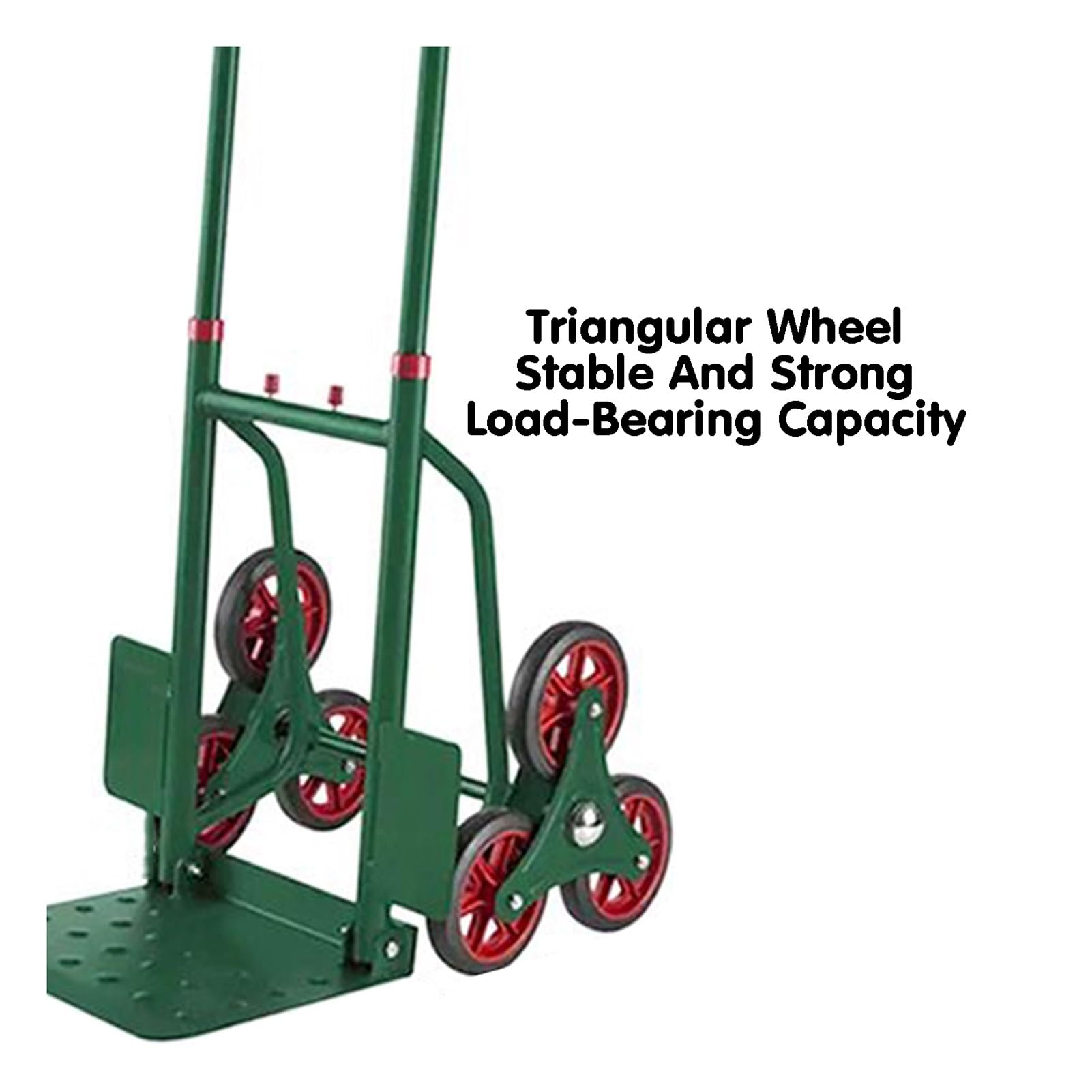 Remolque for Subir escaleras, artefacto de Transporte, Carretilla Manual de 6 Ruedas for Trabajo Pesado, Capacidad de Carga de 350 kg, for almacenes(Green)