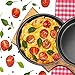 XAVSWRDE Bandeja de Pizza para Horno 2 uds Moldes para Pizzas Caseras 18 cm/7pulgadas Plato de Pizza con Revestimiento Antiadherente Sin Agujeros Bandejas para Hornear Pizzas y Empanadas(Negro)