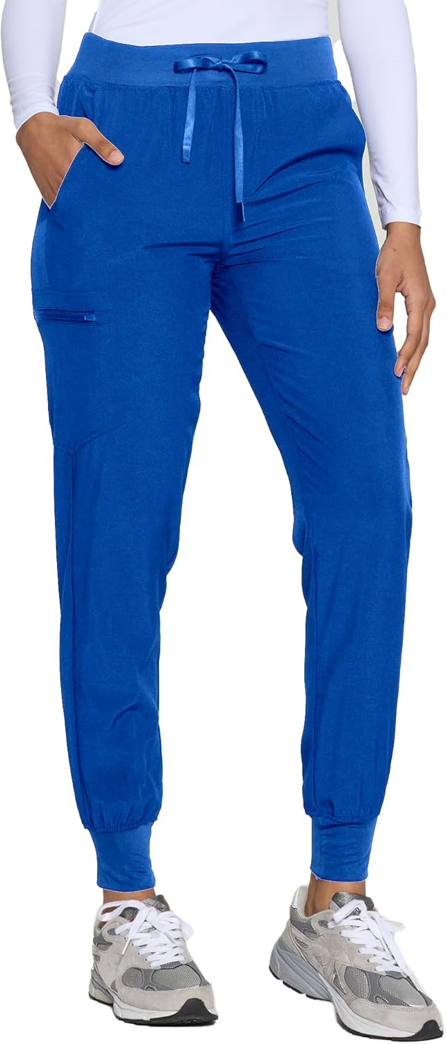 COZYFIT Womens Scrub Pants - Soft Stretch Yoga Style with 5 Pockets, Slim Fit Jogger Scrubs Pants for Women - Image 4