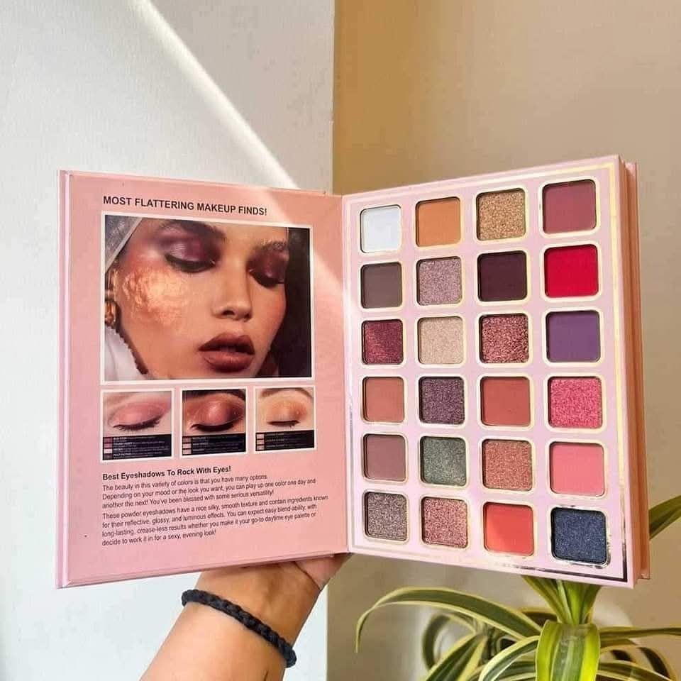 SKINPLUS 5in1 Book-Style Foldable Makeup Palette Set | Portable & Long-Lasting | Contour Blush Highlight Eyeshadow, Suitable for Multiple Skin Tones & Makeup Looks All In One MakeupBook (Fashion) 1
