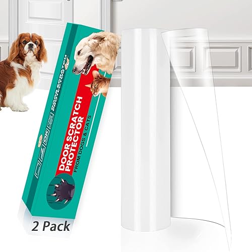 Miniatura 8 de FTSTC Protector de puerta contra arañazos de perros, vinilo grueso, resistente, flexible, protector de garra de puerta de sofá, protector