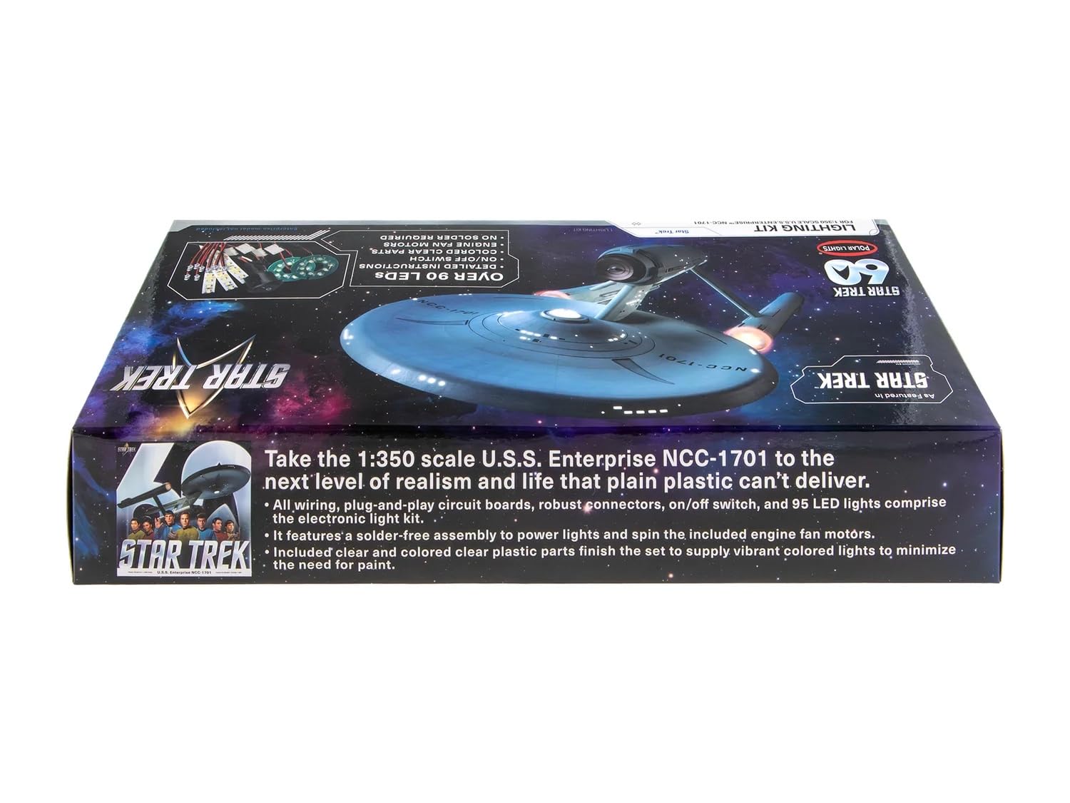 Round 2 Star Trek - The Original Series USS Enterprise 1701-60th Anniversary Juego de iluminación para kit de escala 1:350
