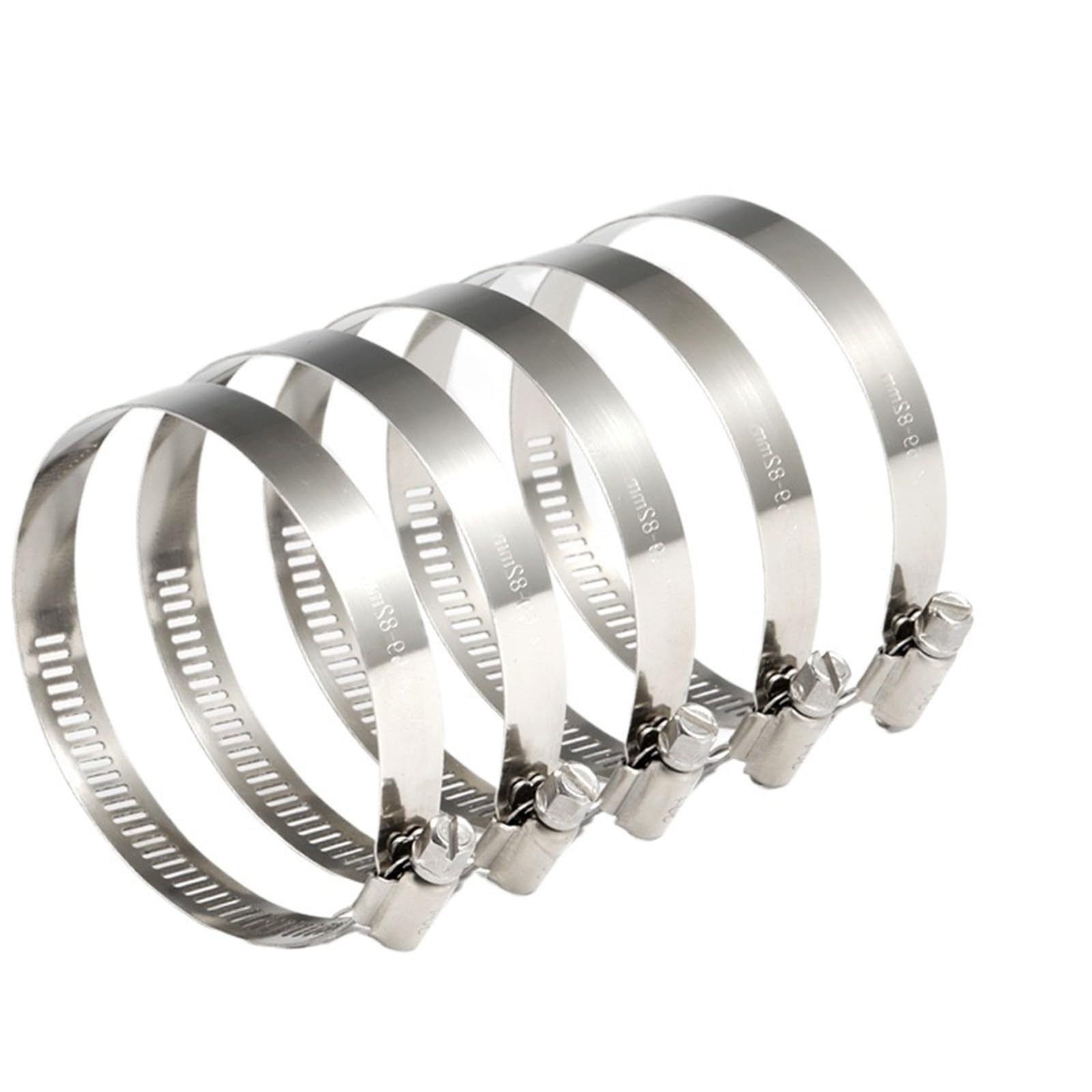 Colliers De Serrage En Acier Inoxydable 5 pièces 8mm-700mm colliers de serrage en acier inoxydable cerceau pince automobile voiture Tube de carburant pince(600-700mm)