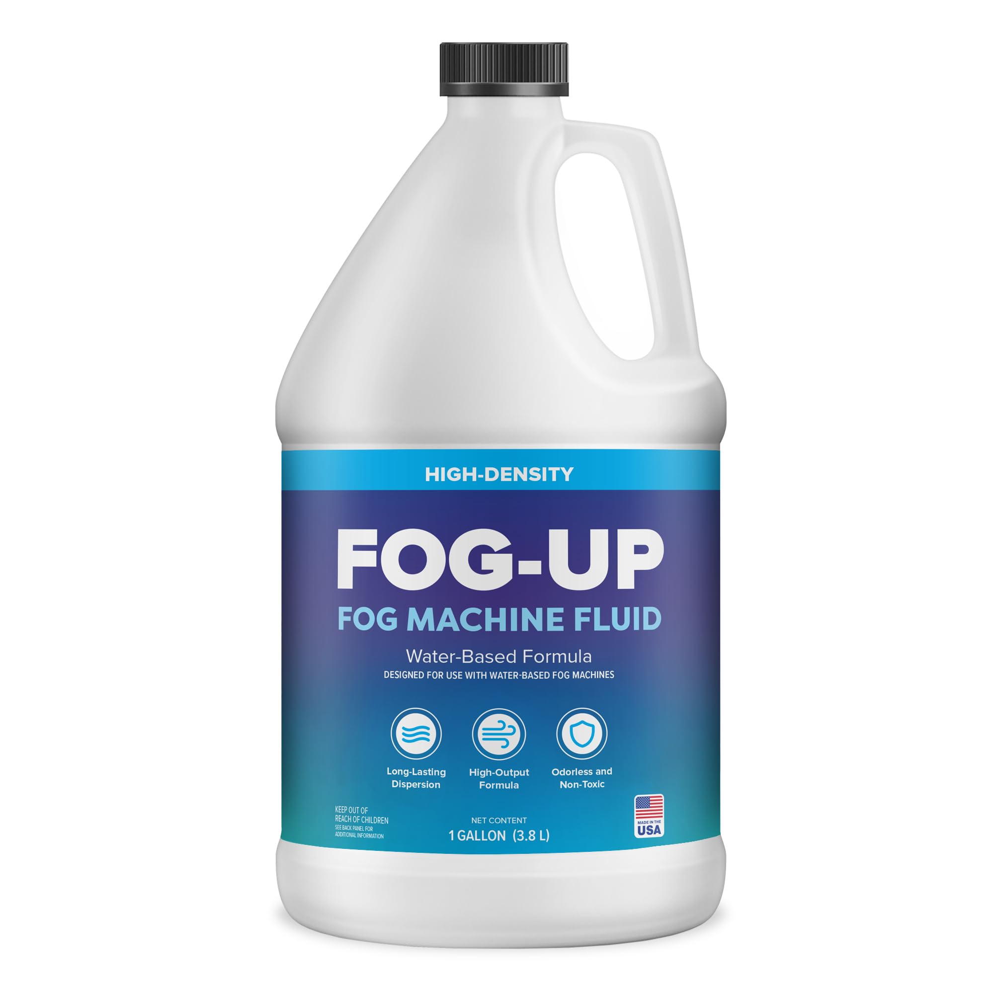 FogUp High Density Fog Juice - Extremely Long Lasting, High Output Thick Non-Irritating Indoor/Outdoor Odorless Water-Based Fog Machine Fluid - 1 Gallon, 128 fl oz for All Standard Fog Machines