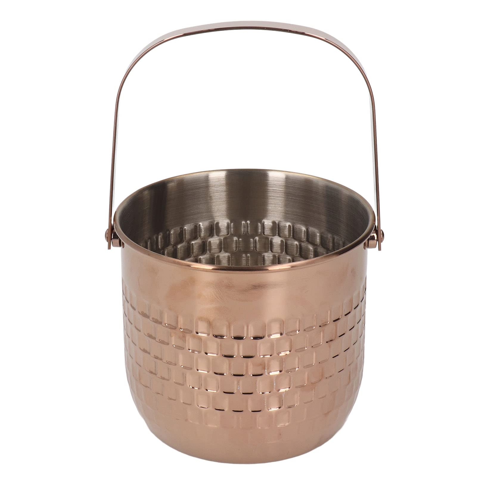 Wakects Secchiello per Vino, Secchiello per Vino Ghiacciato in Acciaio Inossidabile a Doppio Strato, per Isolato per Birra, Whisky o, Refrigeratore Facile da Pulire per Cene Al Bar KTV (Oro rosato)
