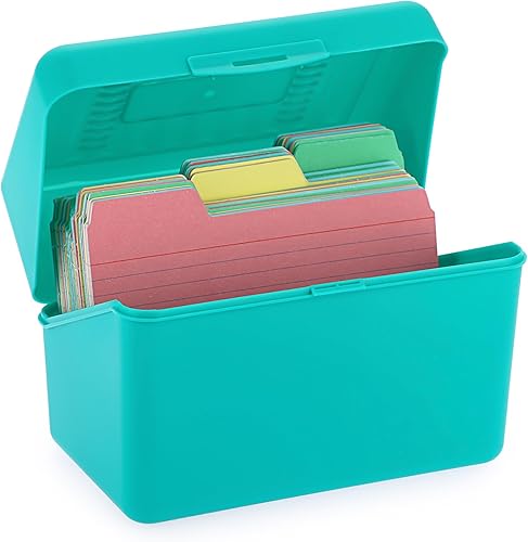 BTSKY 1 paquete Caja para tarjetas de índice de 4 x 6 pulgadas - Caja para tarjetas de notas, organizador de recetas, organizador de almacenamiento