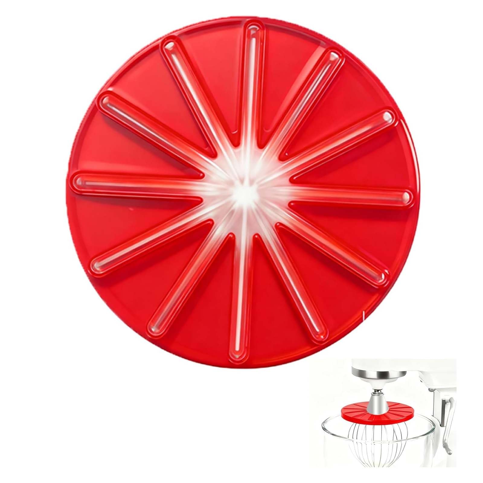HAPPOW Stand Mixer Whisk Scraper Anti-Splatter Baffle, K45WW Wire Whip for KitchenAid 5 Quart, Kitchen Aid Accessories Red Replacement Bowl Attachment