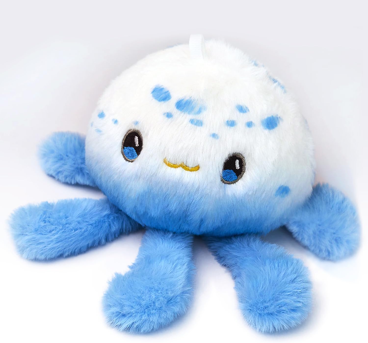 Jellyfish Plush Toy,Blue and White Stuffed Sea Animal, Ocean Stuffed Animals Toys for Ocean Lovers, Unique Gift for Kids, Bedroom Decor, Birthday Gift.(11.02")