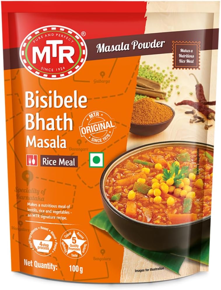 MTR Bisibelebath Masala | Traditional Masalas | Rich Wholesome Rice Masala | 100g