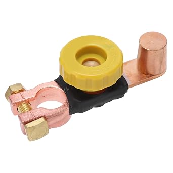 Car Battery Disconnect Switch, Top Post Battery Shut Off Terminal Power Quick Disconnect Master Switch Isolator 6V 12V 24V Car RV ATV Truck Marine Vehicle Negative