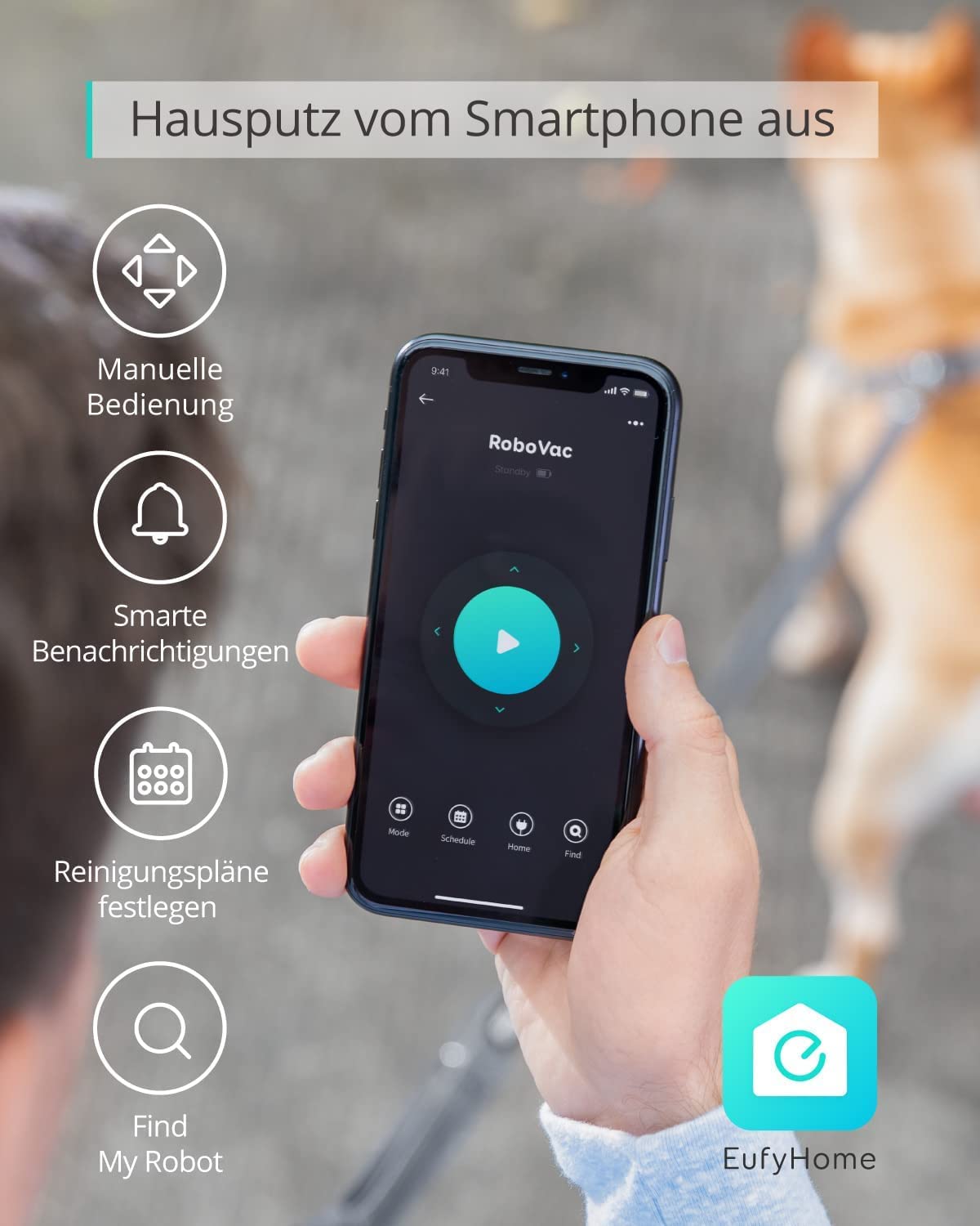 eufy by Anker Saugroboter RoboVac 15C MAX, Roboterstaubsauger mit BoostIQ Technologie, 2000Pa Saugkraft mit WLAN-Konnektivität, extrem schlank, geräuscharm (Generalüberholt)