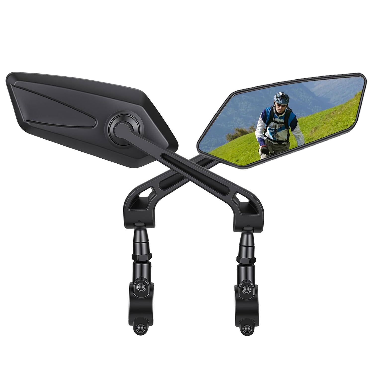 DARDVORLAG Fahrrad Rückspiegel 360°Verstellbar,2 Stück Fahrradspiegel Lenker mit Kugelgelenk,HD Rückspiegel für E-Bike MTB Rennrad Roller Motorrad,Universal Fahrrad Seitenspiegel mit Lenkerhalterung