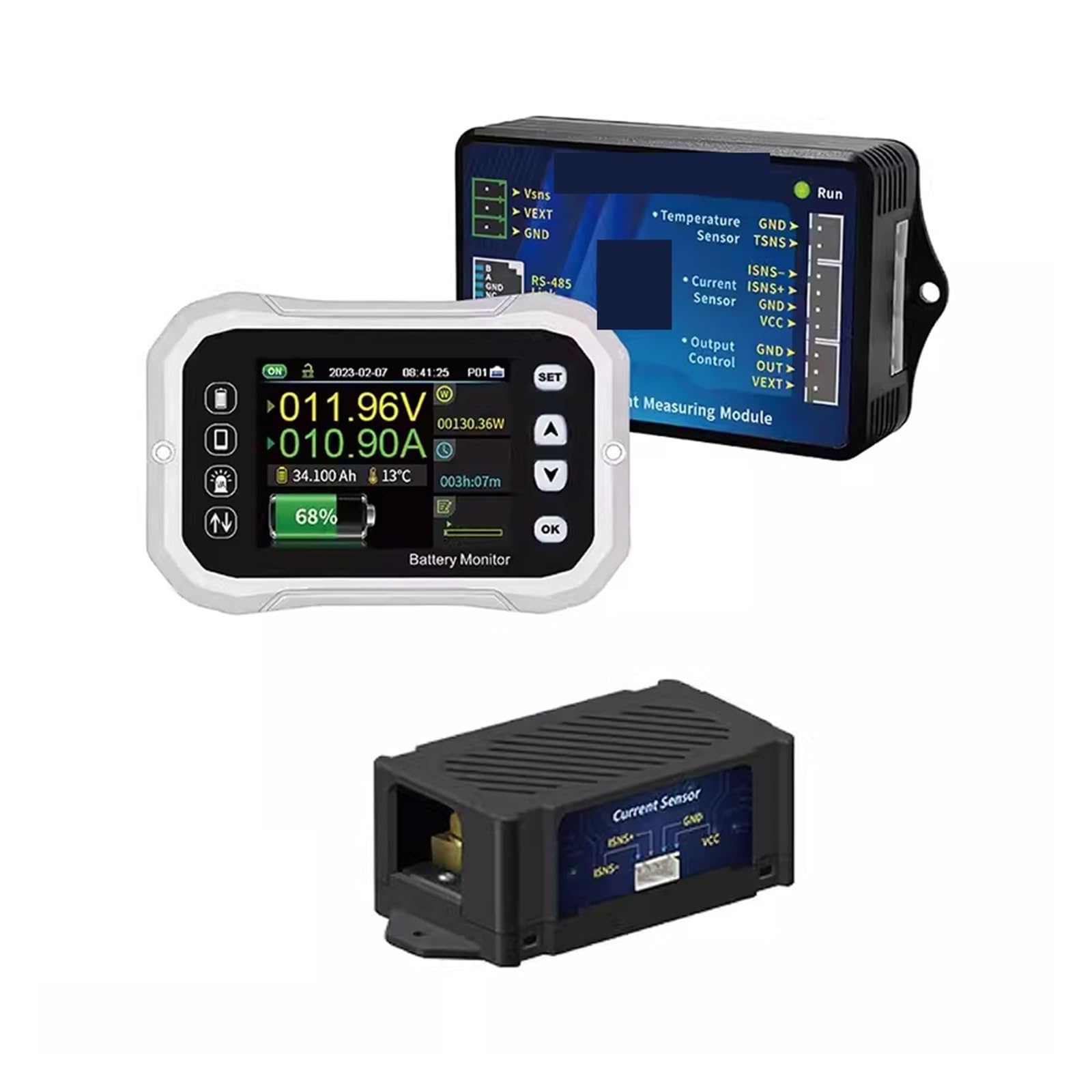Monitor baterii Bluetooth KG140F DC 0-120 V 100 A 400 A Tester napięcia i prądu Wskaźnik pojemności(KG110F)