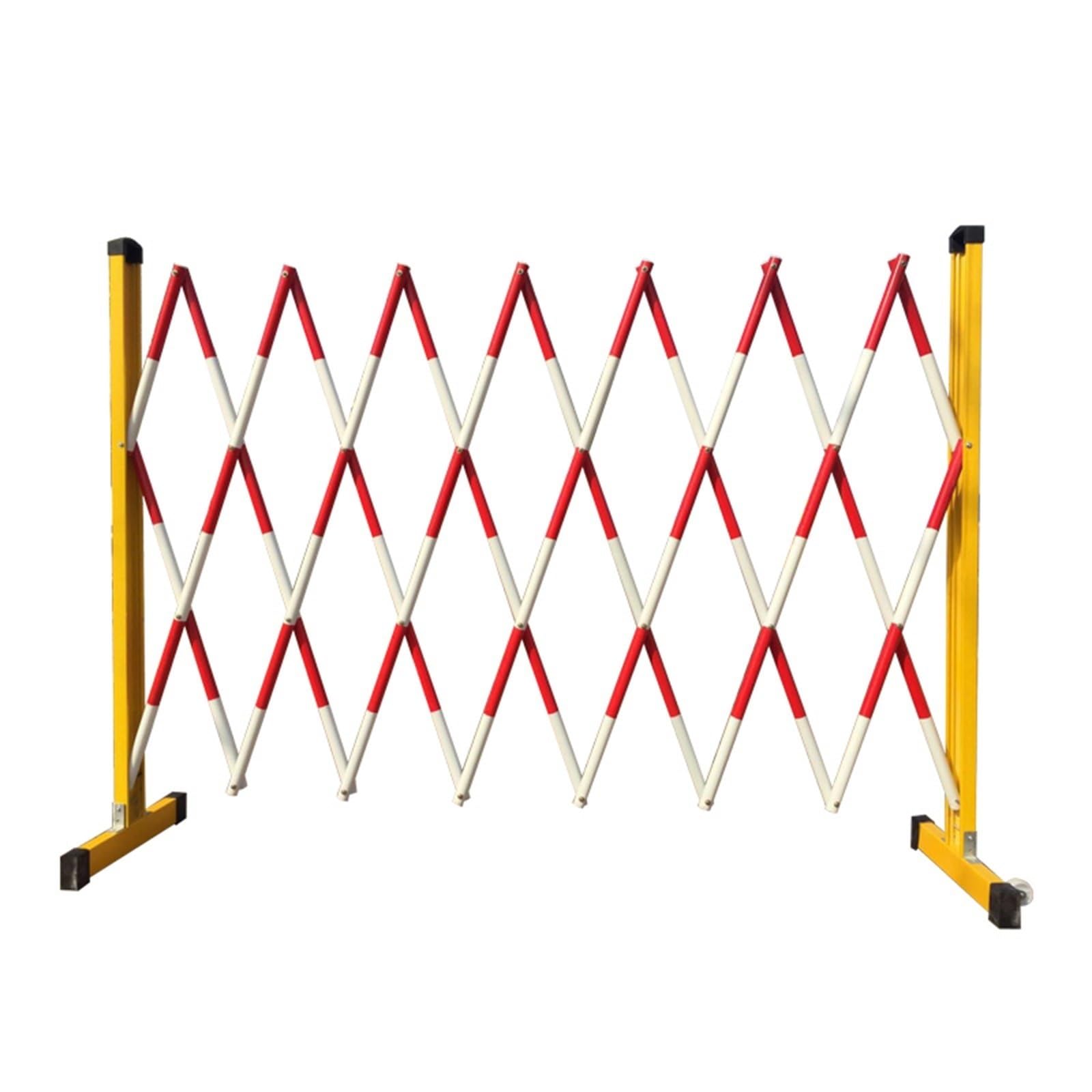 WOTZOV Expandable Mobile Barrier Traffic Fence, Retractable Traffic Cone Bar Flexible Fence Mobile Barricade Safety Barrier Portable Barricade Crowd Control Barrier,Red 120x250cm