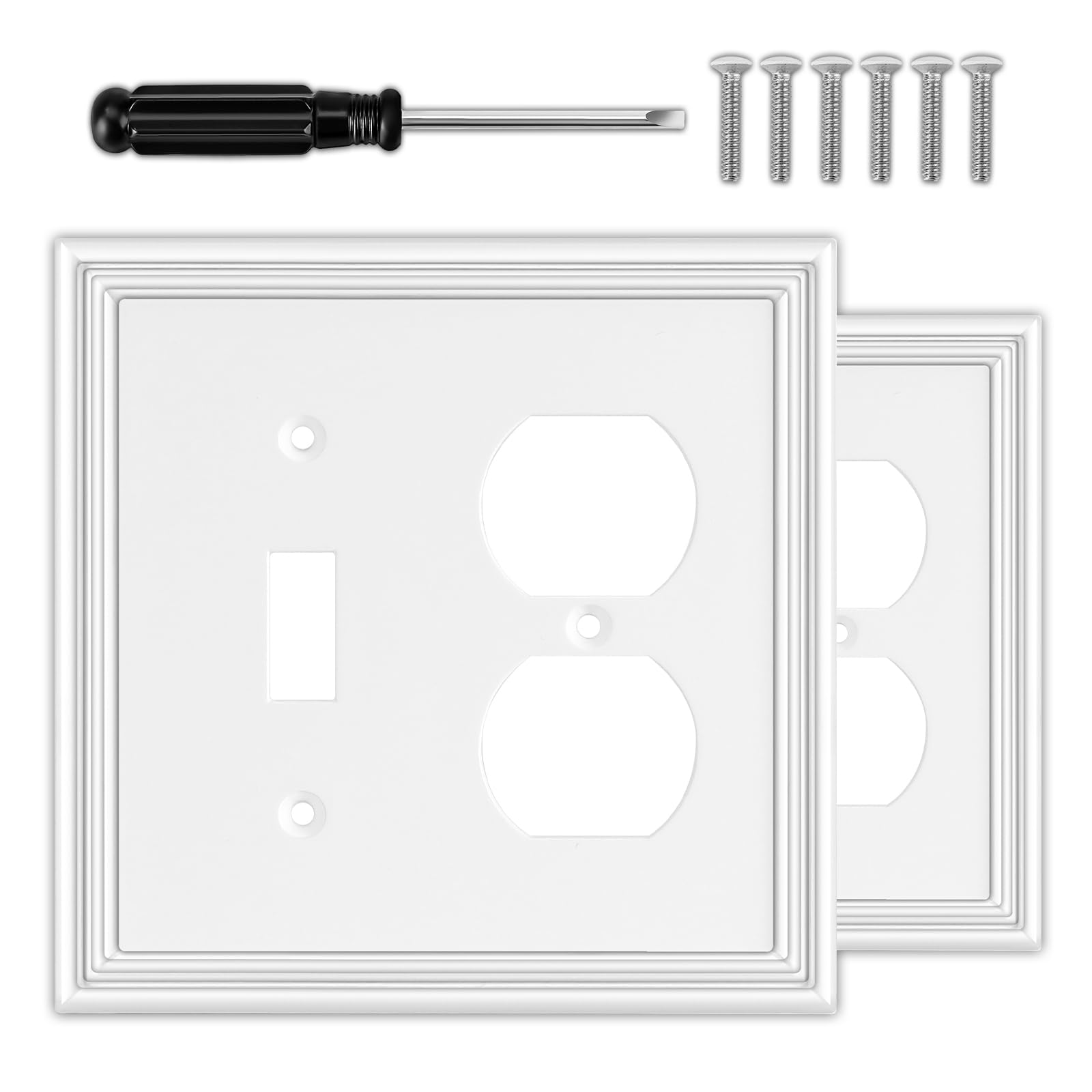 White Decorative Outlet Covers - 4 Pack -16