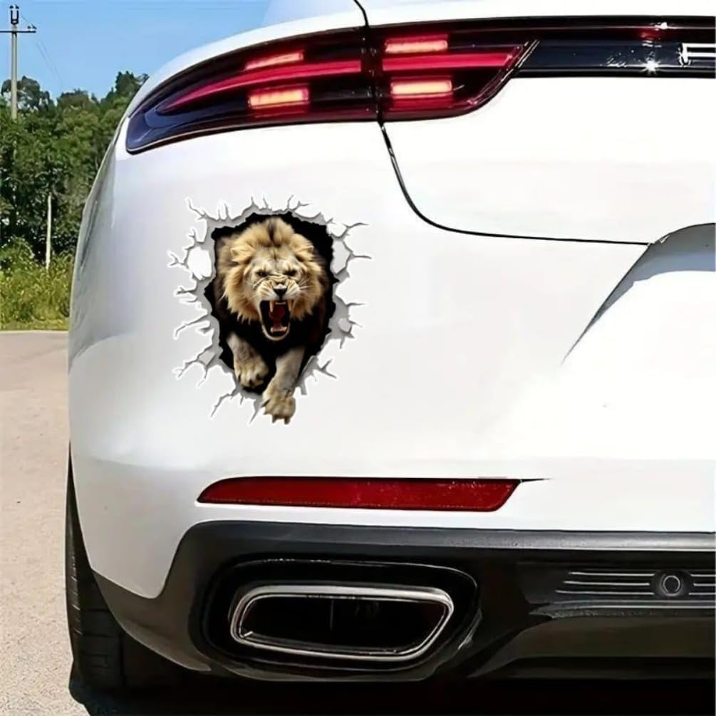 2pcs Majestic Lion Car Decal 4.72"x5.51", Waterproof PVC Material Stickers Suitable for Cars, Trucks, Motorcycles, Walls |#AZ250 - Image 4