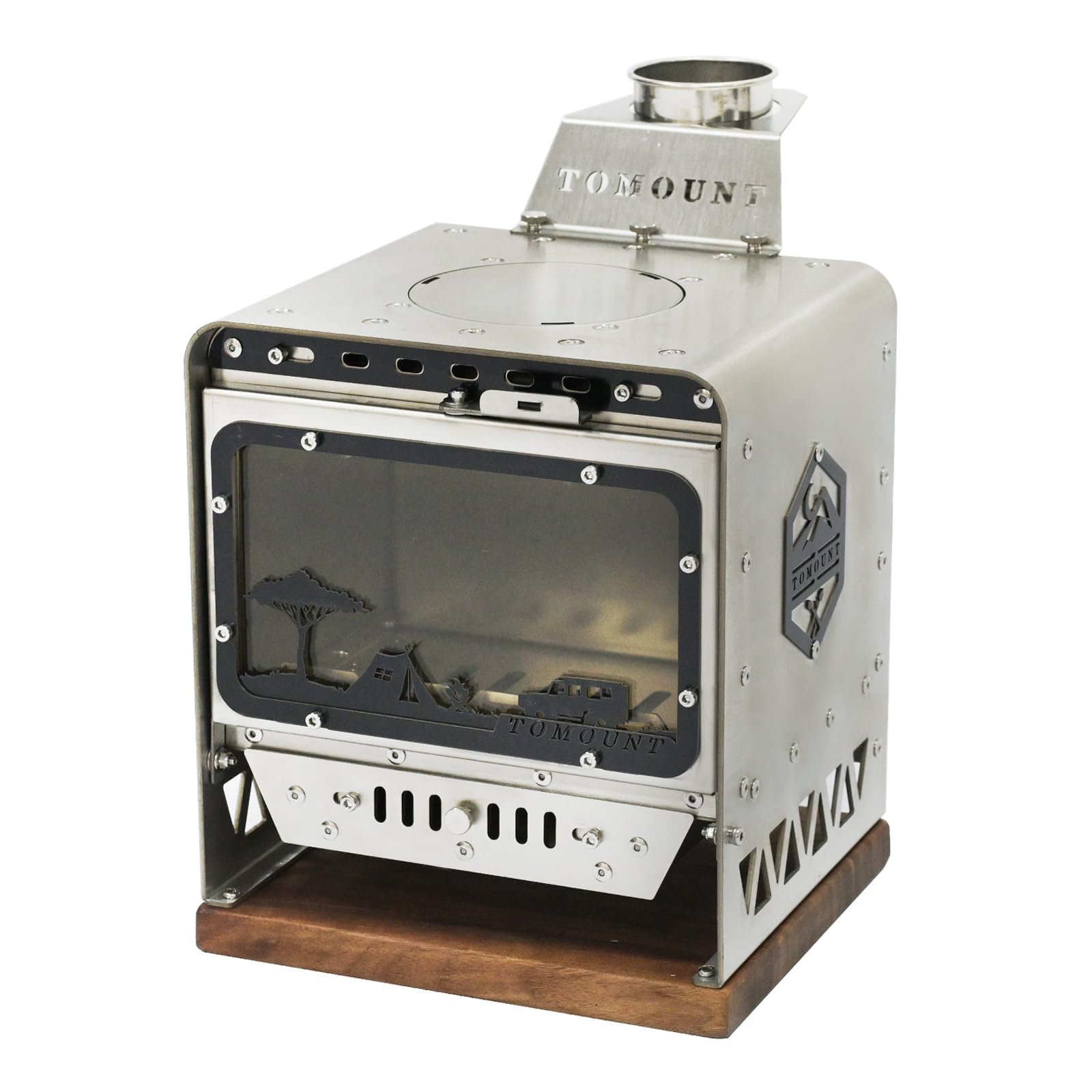 TOMOUNT 薪ストーブ 焚き火台 二次燃焼 アウトドア暖炉 テントストーブ Amazon | TOMOUNT 薪ストーブ 焚き火台 二次燃焼 アウトドア暖炉