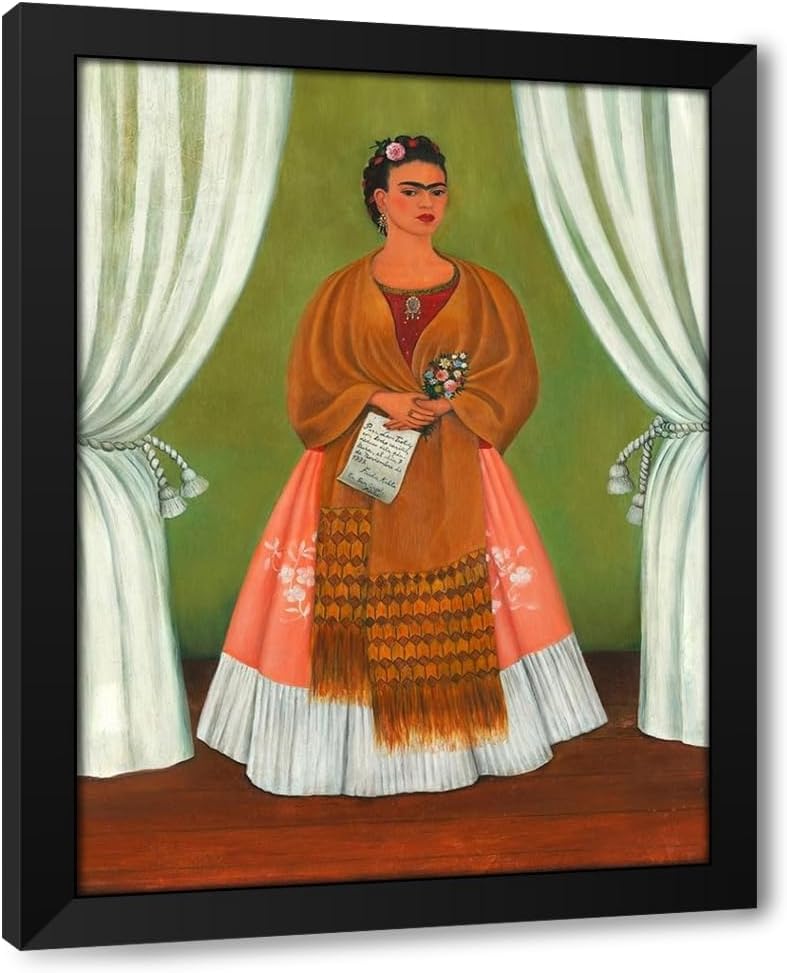ArtDirect Self-Portrait Dedicated to Leon Trotsky, 1937 Custom Framed Art Print Giclee Print or Canvas Options with Various Sizes and Customization by Kahlo, Frida