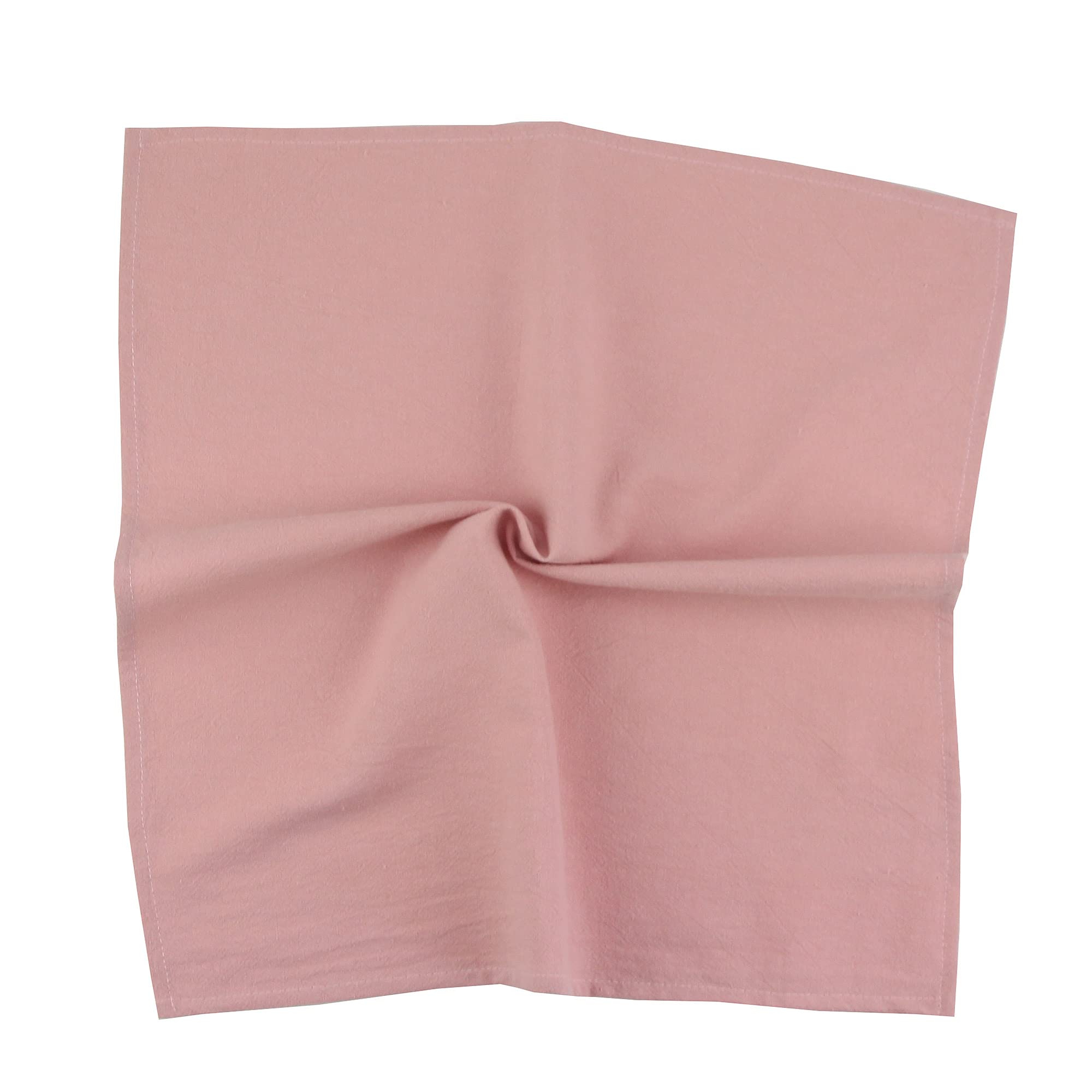 Servilletas de Tela de Cena de Color Liso, Juego de 12 (16.9 x 16.9 Pulgadas), servilleta de Mesa de Cocina de algodón Reutilizable, para Fiestas, hoteles y Uso doméstico (Rosa empolvado)