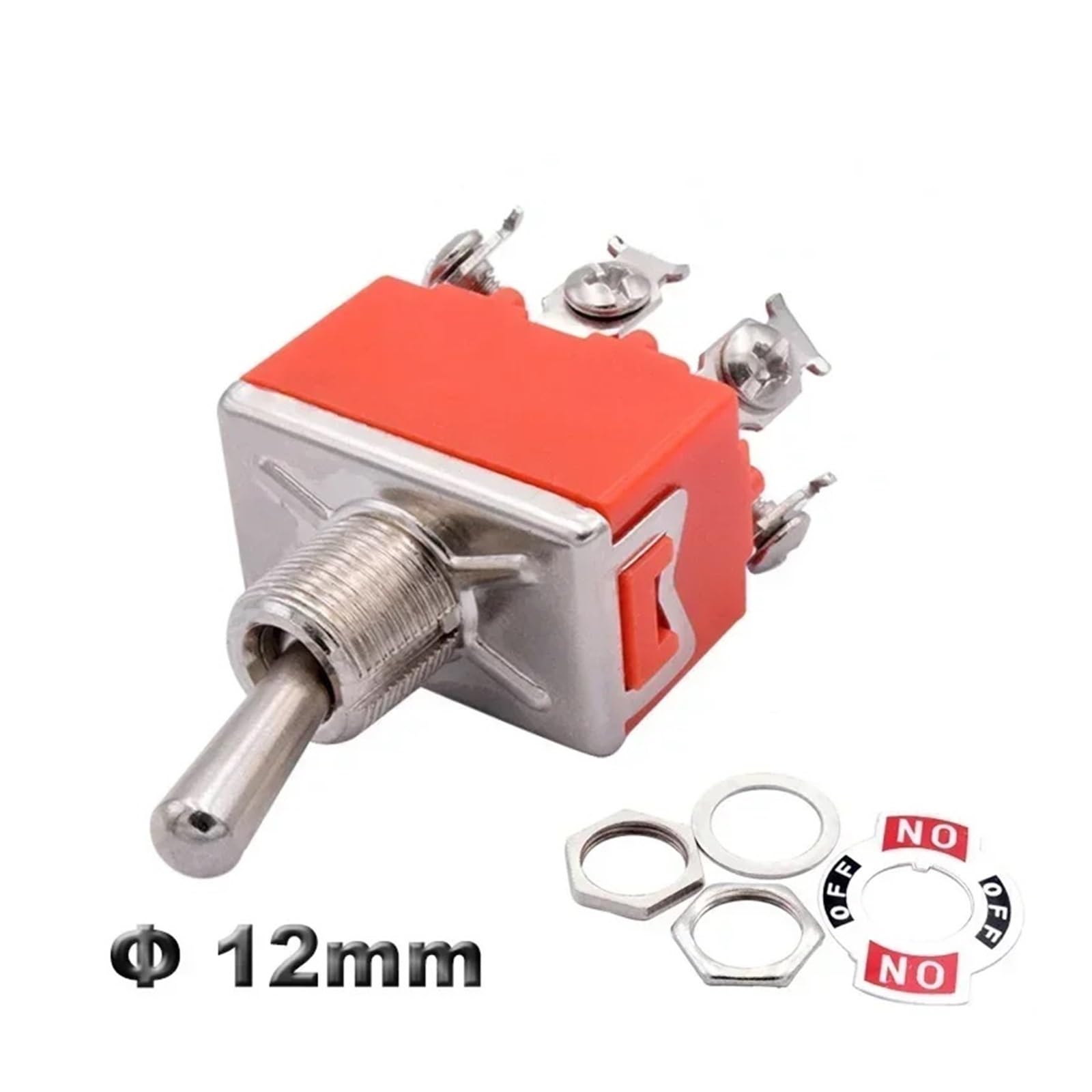5 uds E-TEN1322 1021 1122 1221 1321 interruptor de palanca SPST DPDT 250V 15A 2 3 enganche de posición tapa impermeable(1122S ON OFF ON)