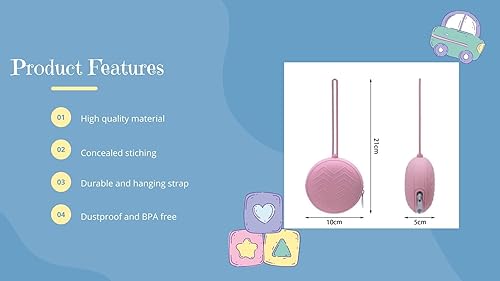 Miniatura 6 de Tiny Tots - Funda multiusos para chupón sin BPA, para recién nacidos, bolsa de silicona para chupetes de viaje, accesorios para chupetes para niños