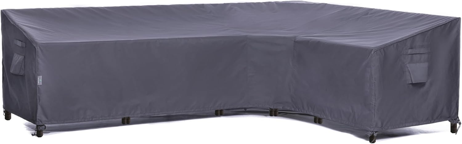 F&J Outdoors Patio Sofa Covers Waterproof Heavy Duty Ripstop Outdoor L Shape Couch Cover for 7-Piece Sectional Seating Group with Cushions, (113" Left + 83" Right) W x 33.5" D x 31" H