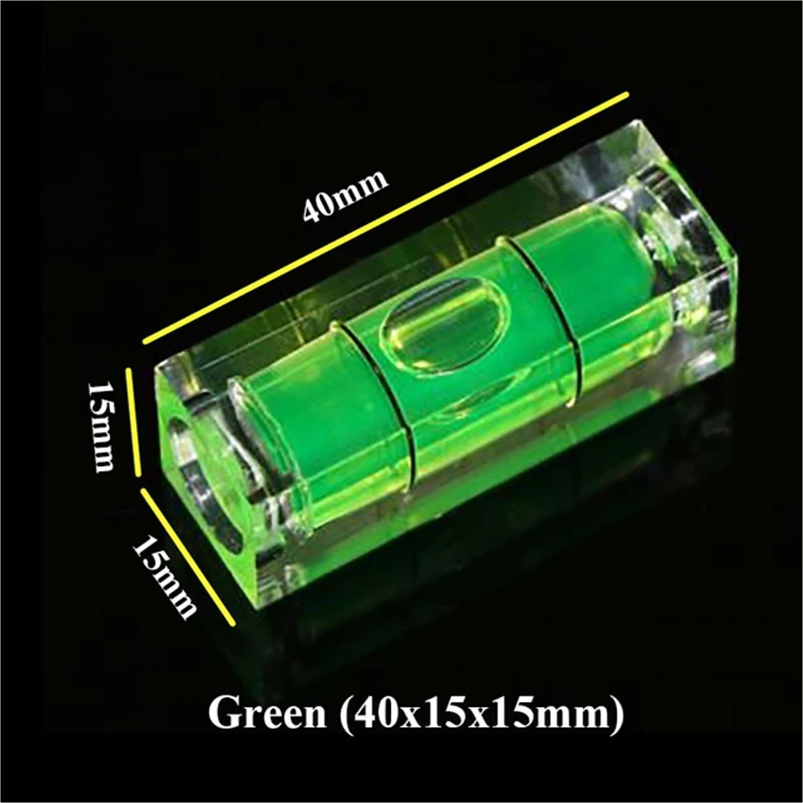 Nivel de burbuja cuadrado magnético, 5 unidades, burbuja horizontal, espejo de diana redondo verde, herramienta de medición de nivel de burbuja(Non-magnetic)