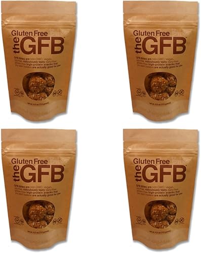 Bocaditos de proteína sin gluten de anacardo de coco crujiente, paquete de 4 (4 oz Ea)4