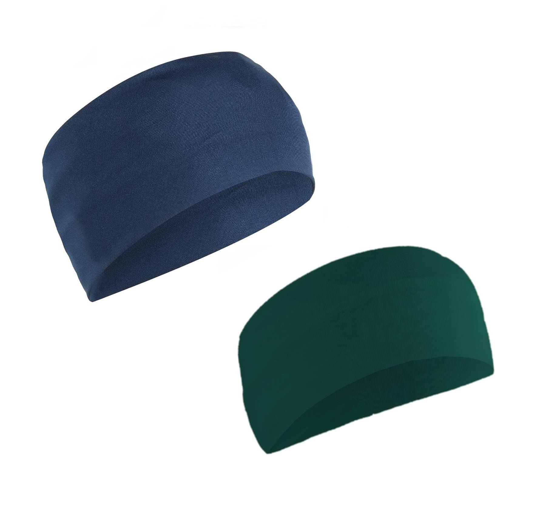 Adhvik Combo of Premium Navy Blue and Green Color Wide Moisture Wicking and Non-Slip Mens and Womens Sport Athletic Running/Fitness/Yoga/Workout/Gym Head Band (B09FF2FCQP) Amazon Price History, Amazon Price Tracker