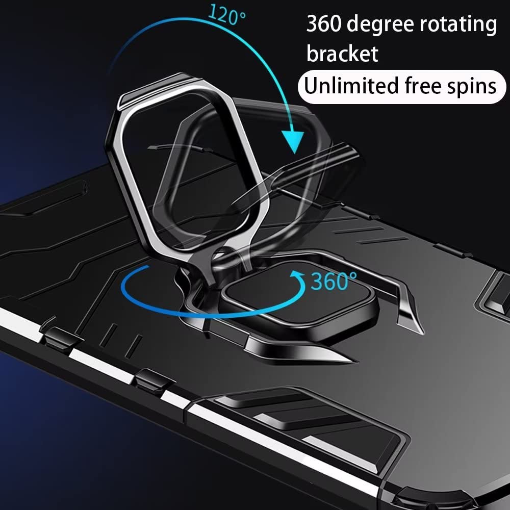 TingYR Cover per Realme 7, Supporto Anello Rotante a 360 Gradi