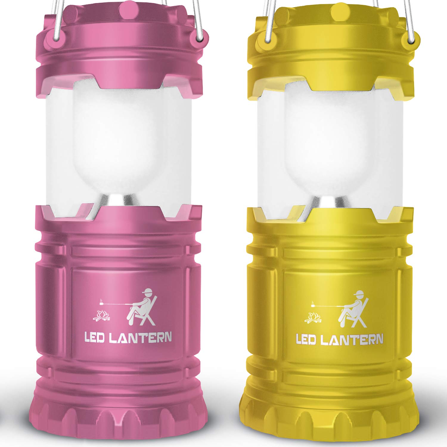 MalloMeLanterns Battery Powered LED - Camping Lantern Emergency Hurricane Lights - Portable Camp Tent Lamp Light Operated at Home, Indoor, Power Outages