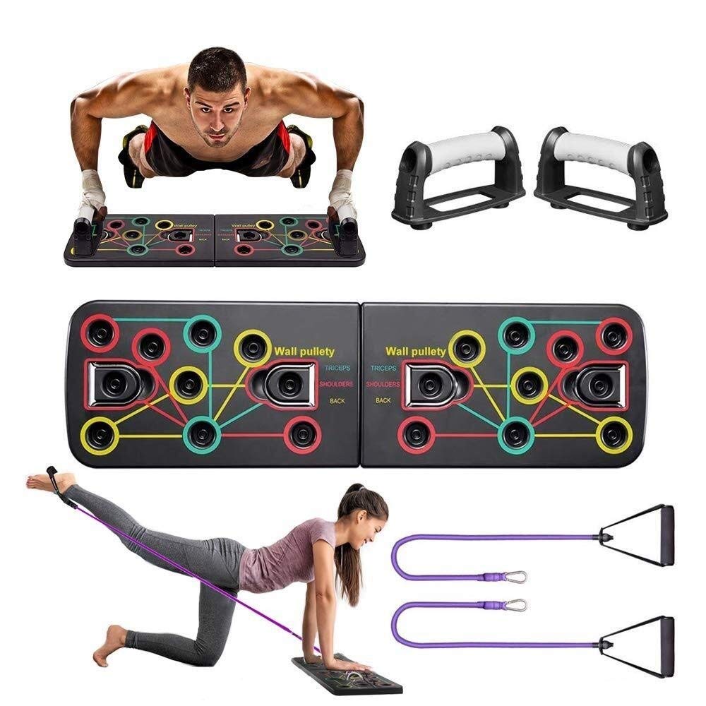 Pompki Wielofunkcyjna deska mięśniowa Pompki oznaczone kolorami, odpowiednie do męskich ćwiczeń klatki piersiowej Fitness