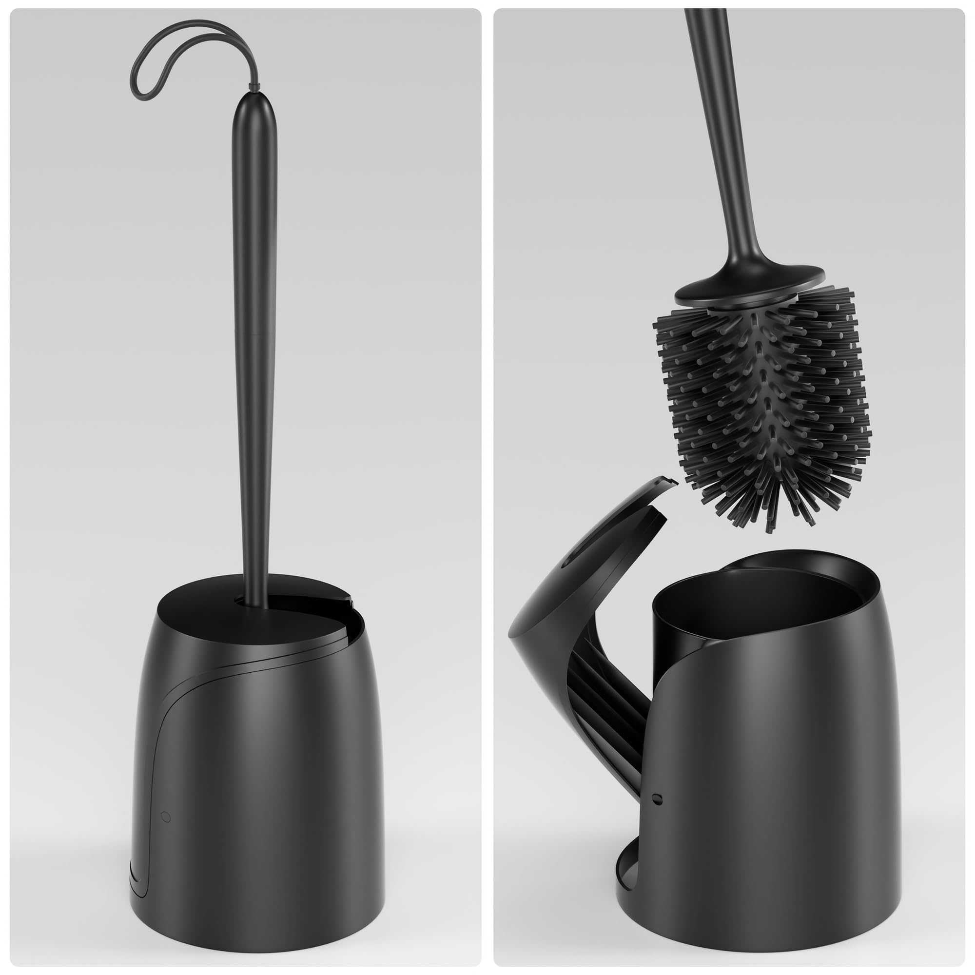 YYWW Spazzola per Fughe 2 in 1 Spazzola per La Pulizia del Bagno, Manico Lungo, Spazzolone, Spazzola per Pulizia a Forma di V Regolabile, per Pareti, Bagno, Cucina