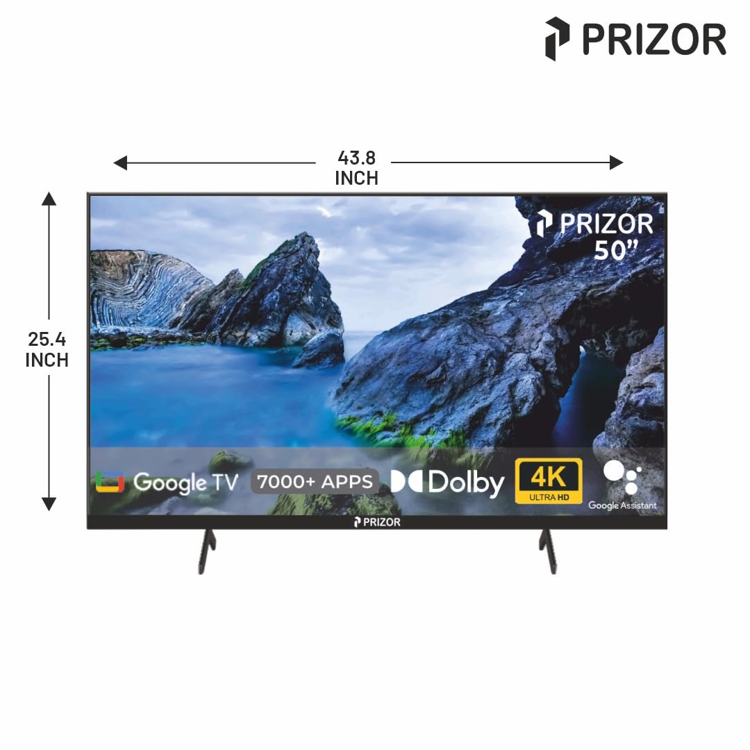 PRIZOR 126 cm (50 Inches) 4K Google LED TV, HD Ready, Dolby Audio