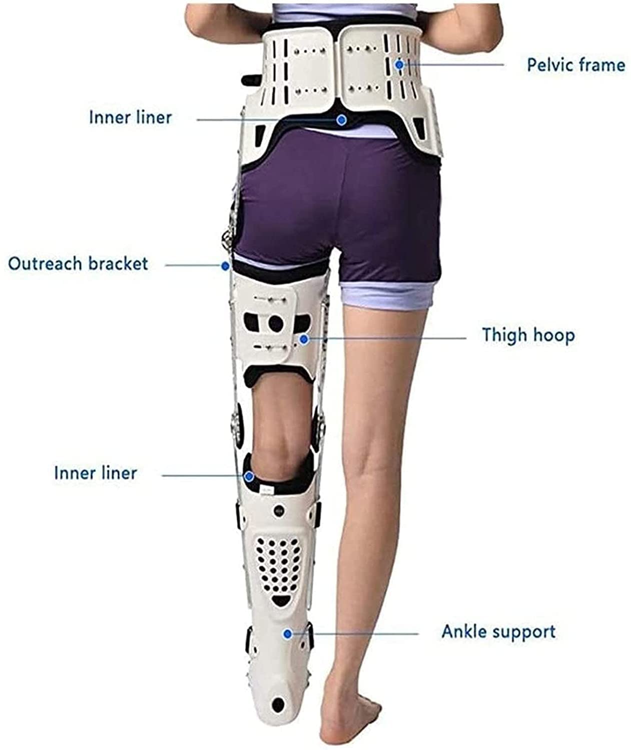 Soporte de articulación de tobillo ajustable para piernas, rodillera con bisagras, para ACL/ligamento/lesiones deportivas, fractura, protección de menisco, piernas izquierda y derecha, para hombr