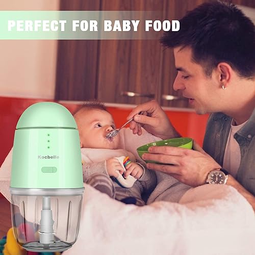 Miniatura 6 de Kocbelle Procesador de alimentos procesador de alimentos pequeño inalámbrico y mini picador portátil de alimentos para verduras ensalada de frutas